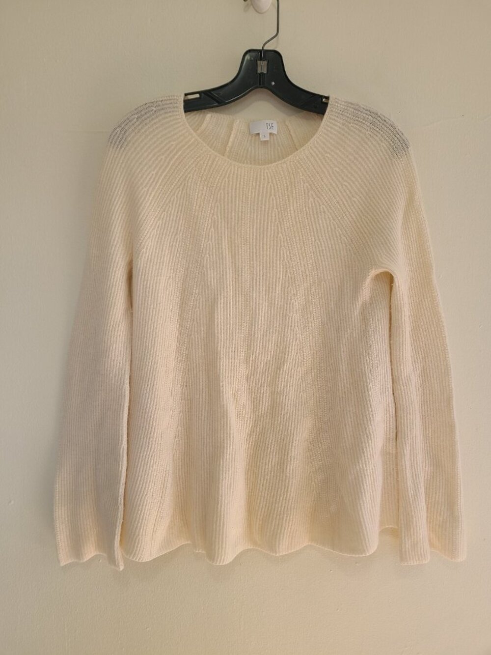 TSE Women’s Cashmere Sweater Ivory Crewneck Size S